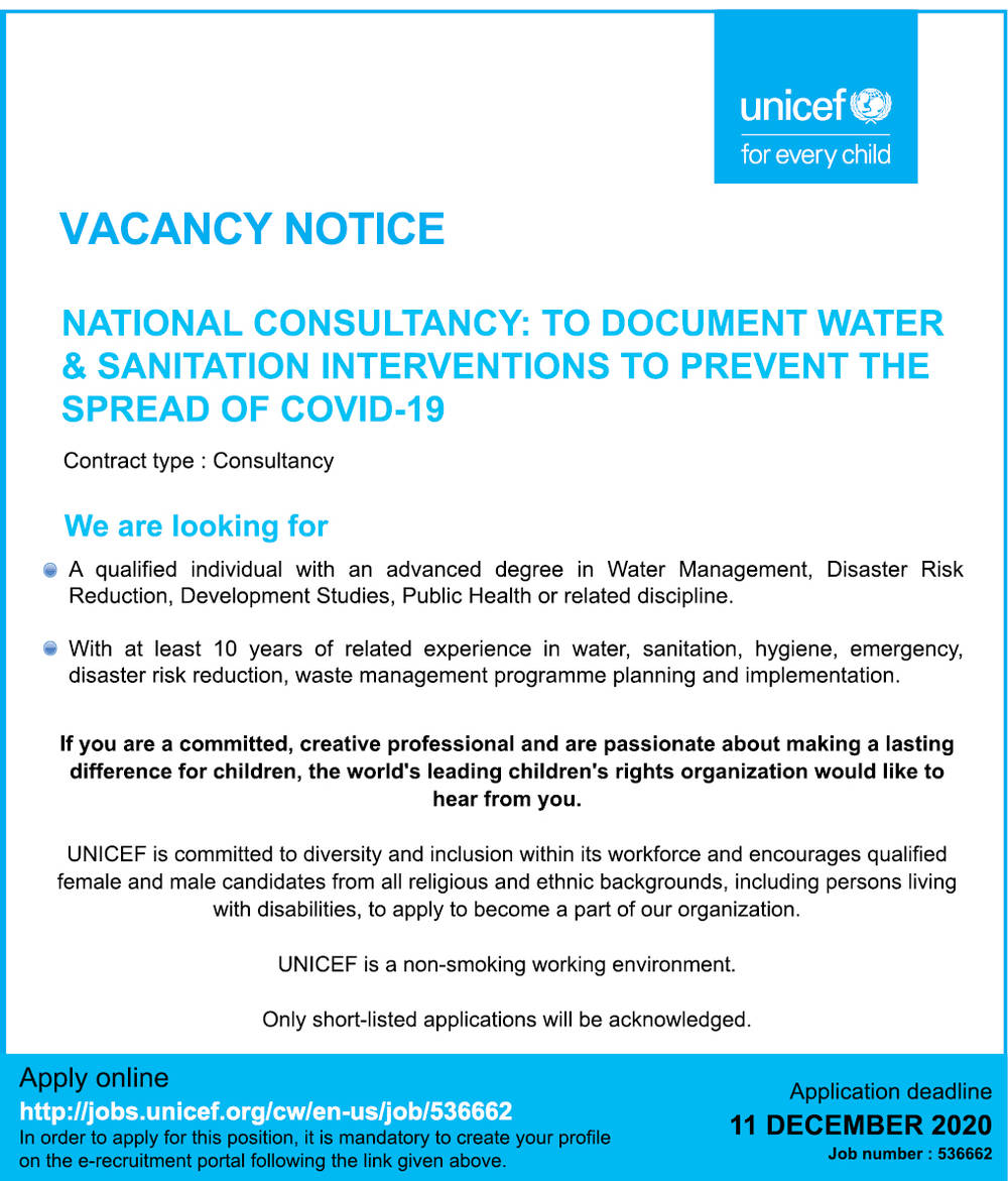 National Consultancy - UNICEF Sri Lanka