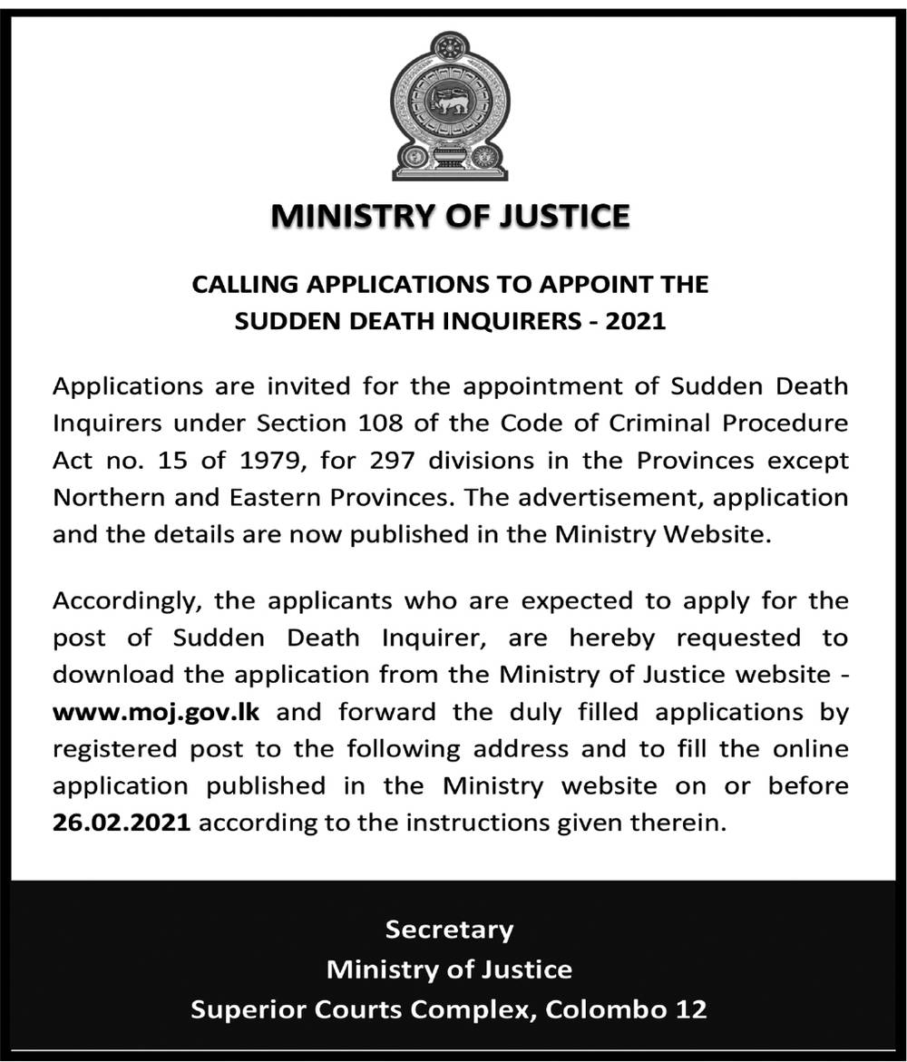 Coroner - Ministry of Justice
