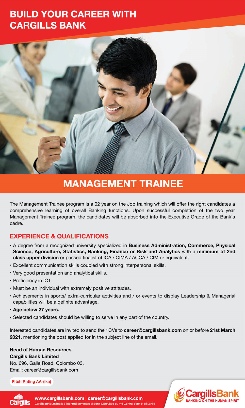 Management Trainee - Cargills Bank