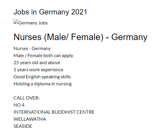 Nurse - Rodney Foreign Employment Agency