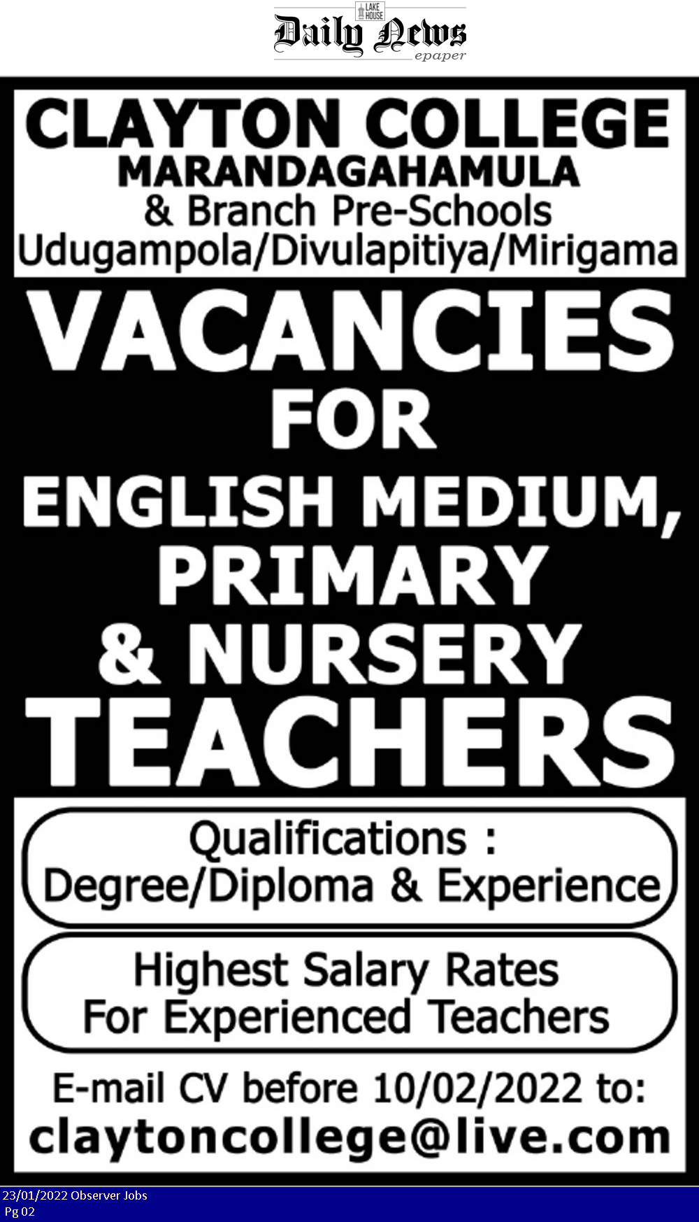 Teacher - Clayton College