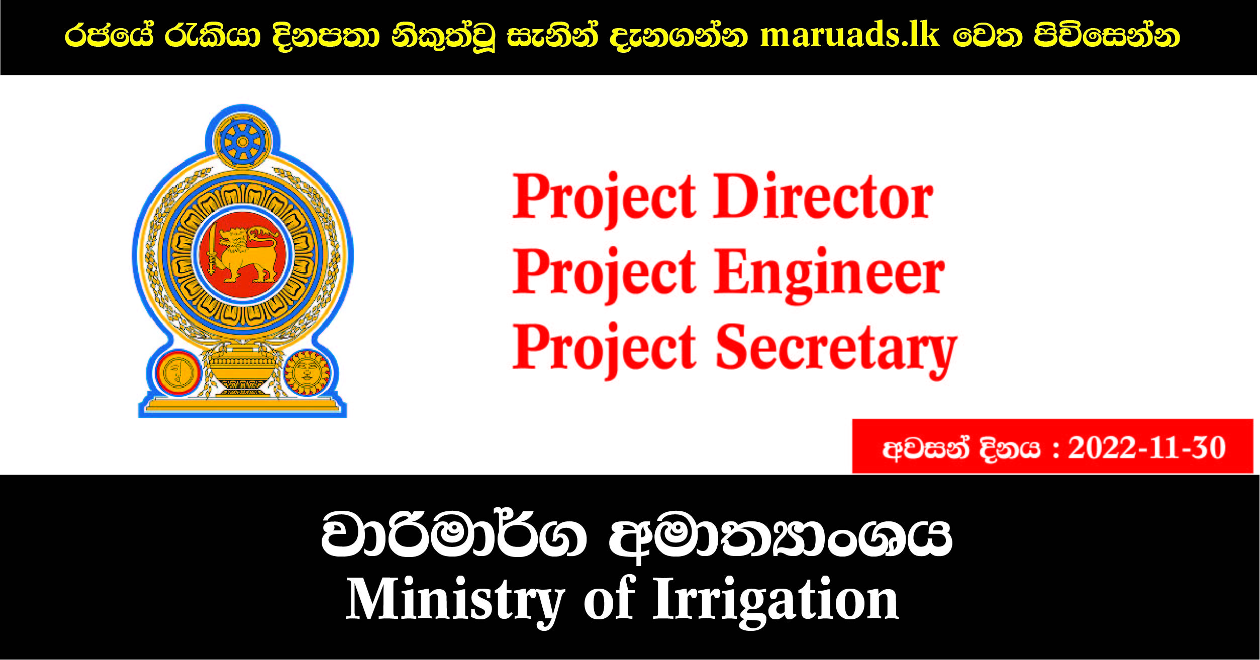 Project Director, Project Engineer, Project Secretary - Ministry of ...