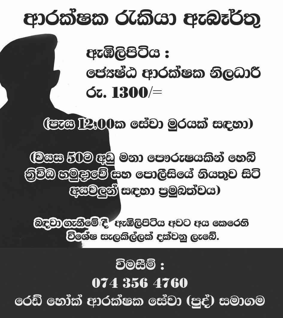 Security Officer - Red Hook Security Services (Pvt) Ltd