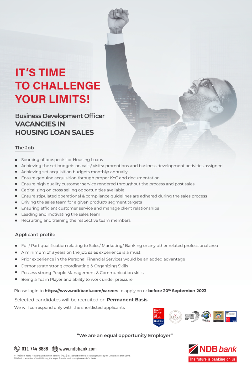 Business Development Officer - National Development Bank