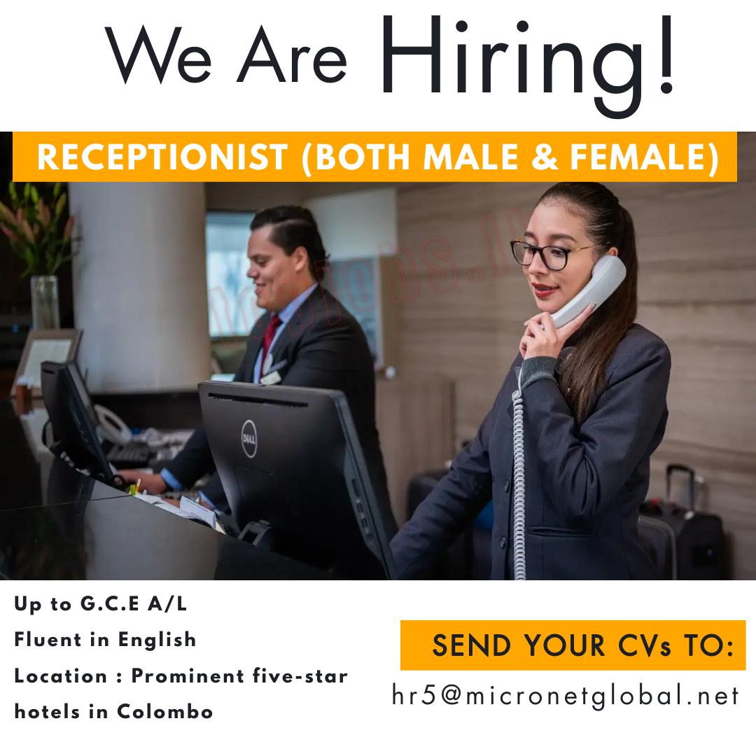 Receptionist - Micronet Global Services (Pvt) Ltd