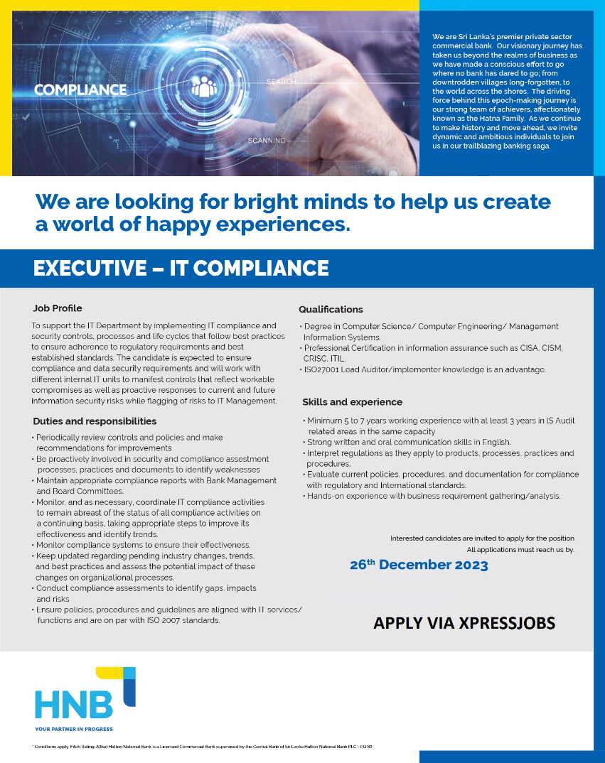 Executive - Hatton National Bank