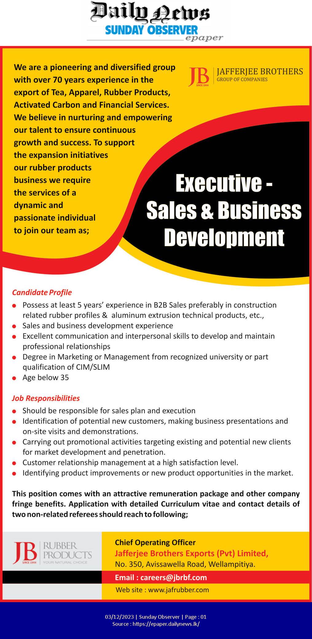 Executive - Jafferjee Brothers