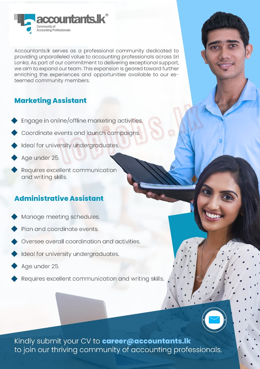 Marketing Assistant, Administrative Assistant - Accountants.lk