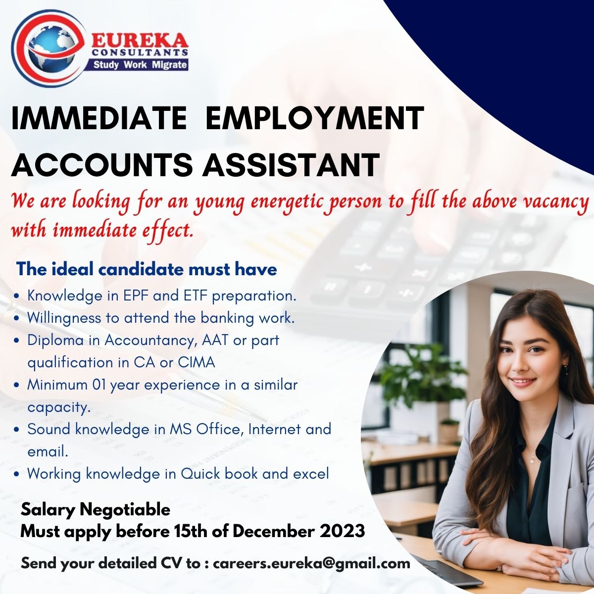 Accounts Assistant - Eureka Consultants