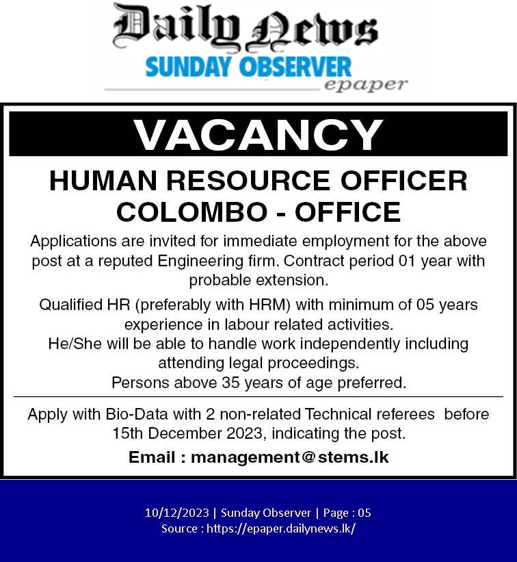 Human Resource Officer