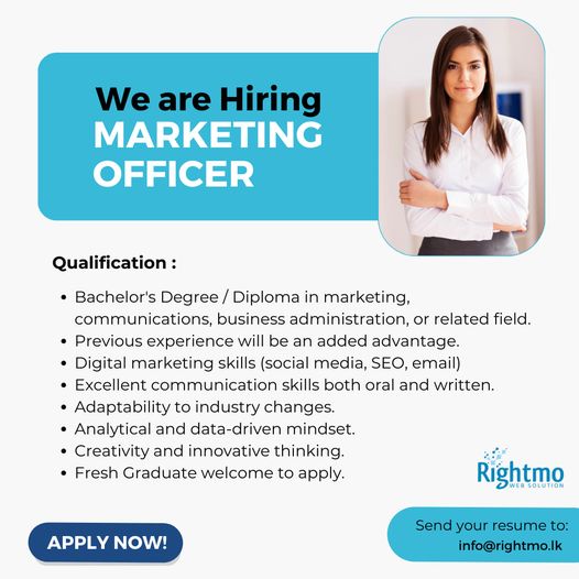 Marketing Officer - Rightmo Web Solution (Pvt) Ltd