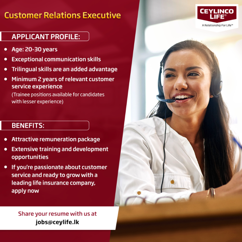 Customer Relationship Executive - Ceylinco Life Insurance Limited