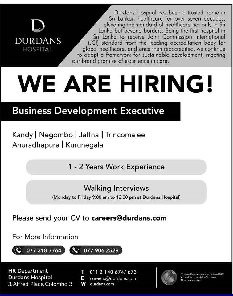 Business Development Executive - Durdans Hospital