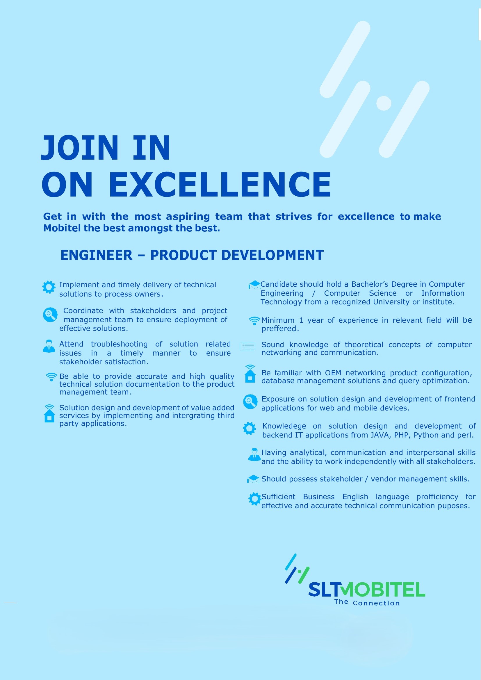 Engineer - SLTMobitel