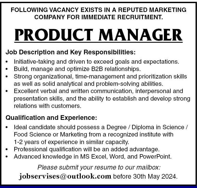 Product Manager