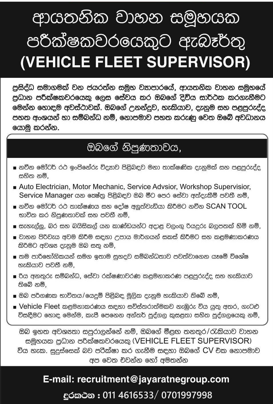 Vehicle Fleet Supervisor