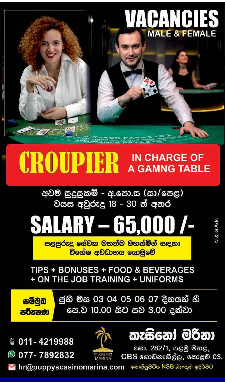 Croupier - Casino Marina Colombo
