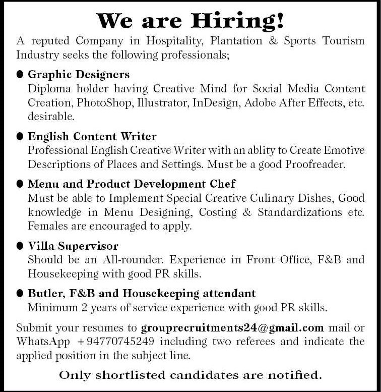 Graphic Designer, English Content Writer