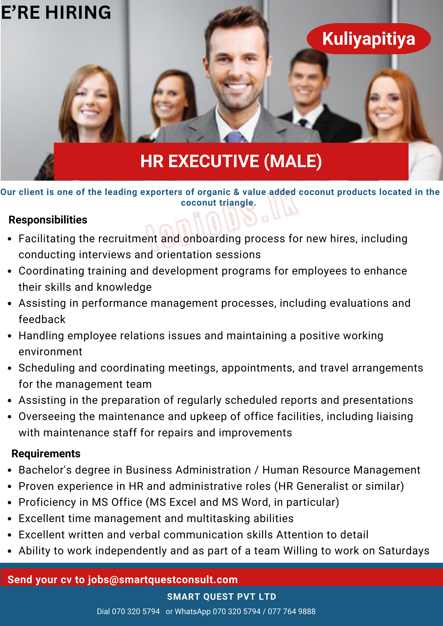 Human Resource Executive - Smart Quest (Pvt) Ltd.