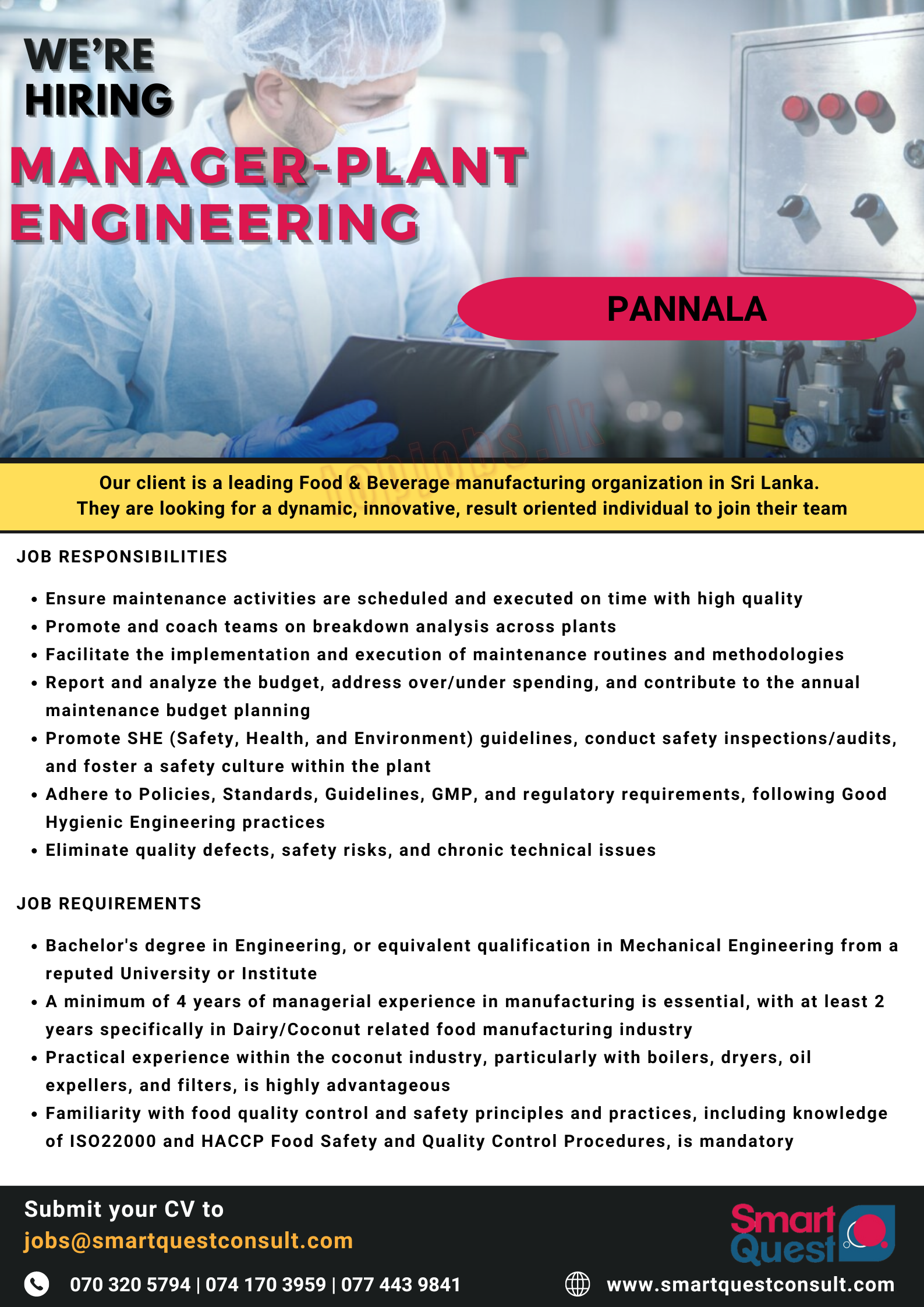 Manager - Smart Quest (Pvt) Ltd