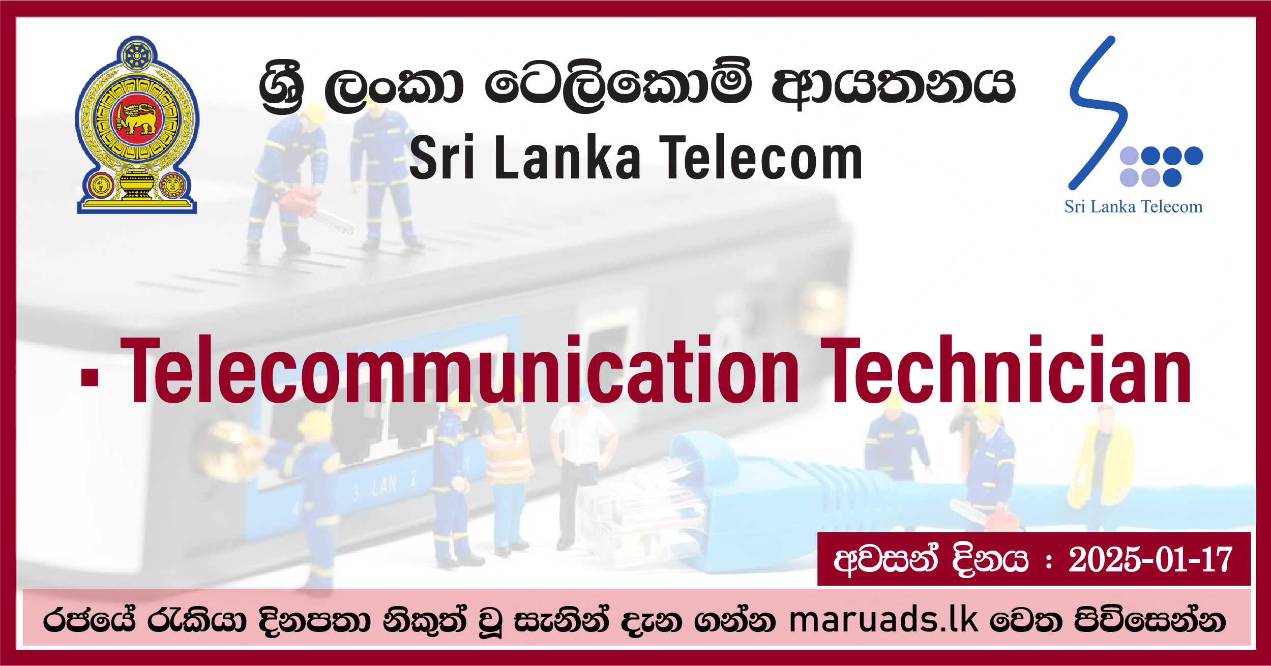 Telecommunication Technician - Sri Lanka Telecom