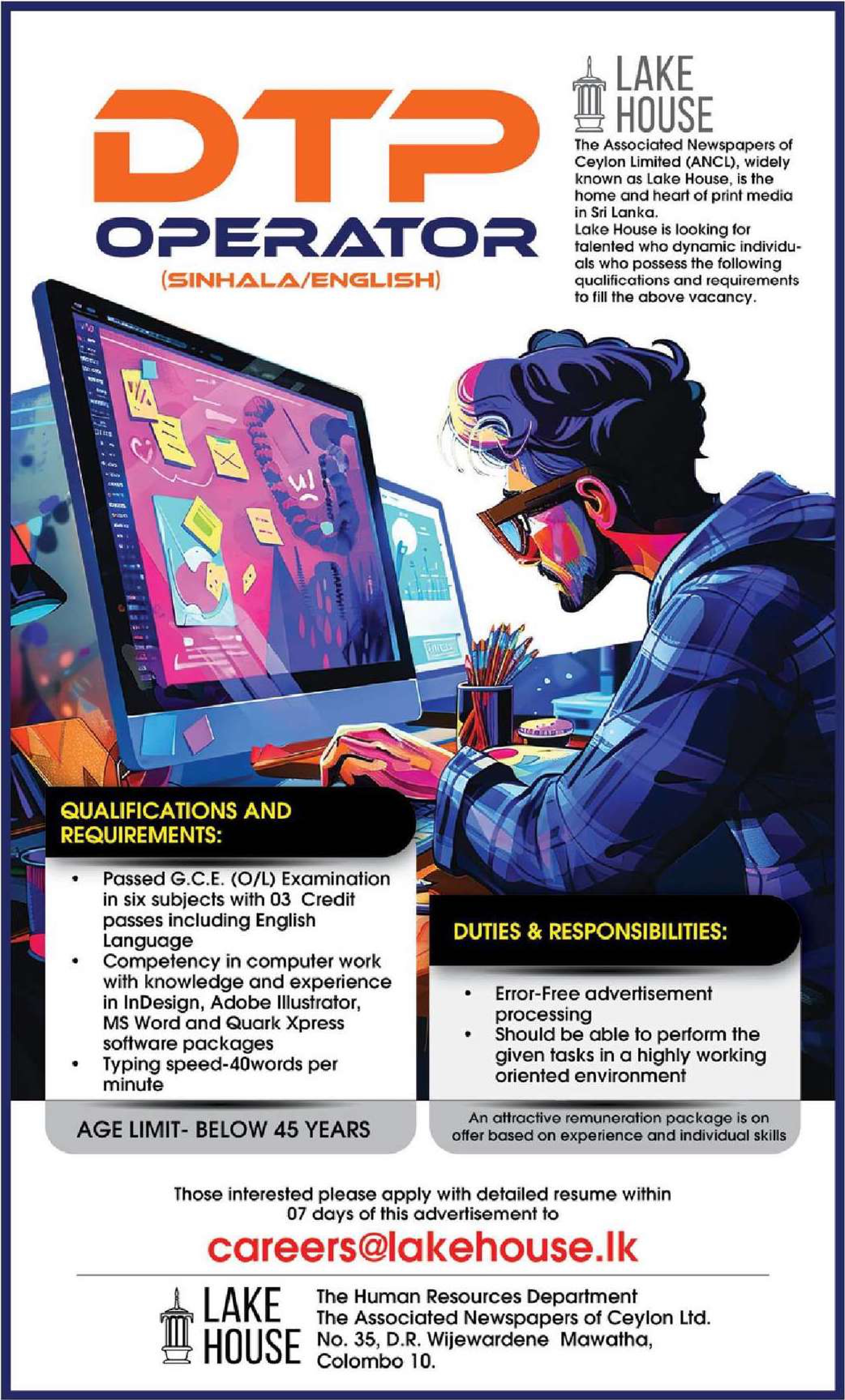 DTP Operator - Lake House