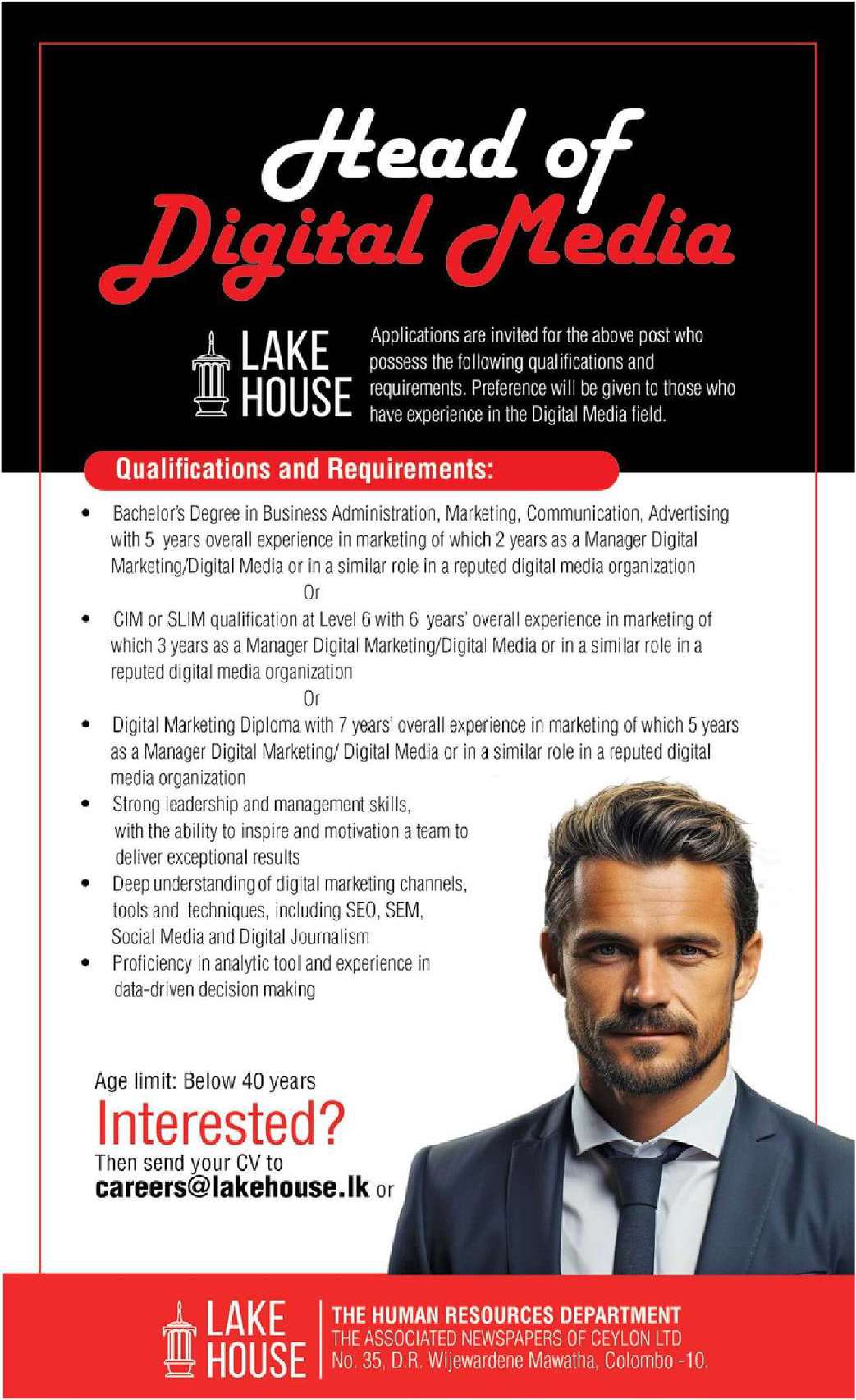 Head of Digital Media - Lake House