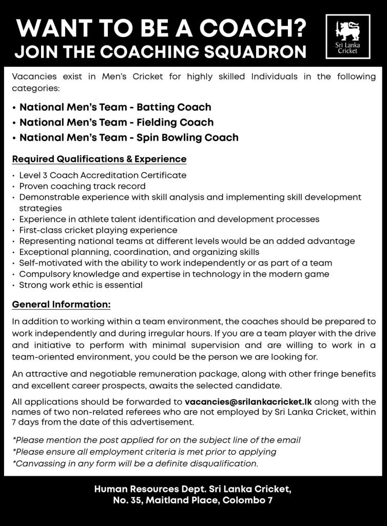 Coach - Sri Lanka Cricket