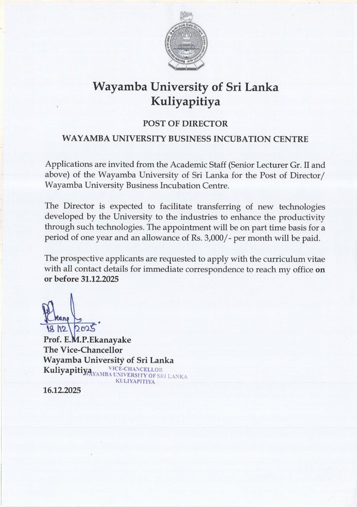 Director - Wayamba University