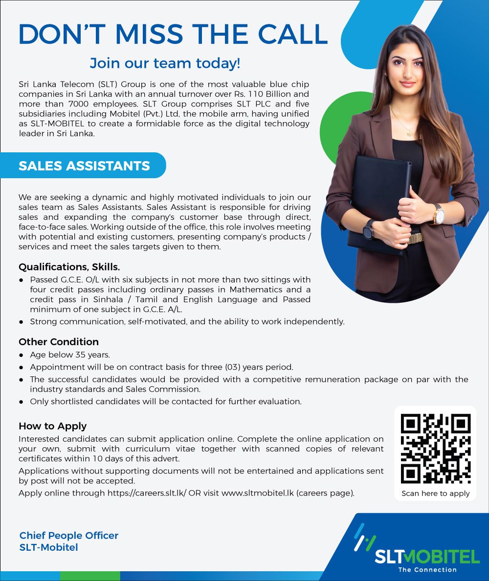 Sales Assistant - Sri Lanka Telecom