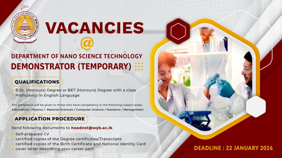 Demonstrator - Wayamba University