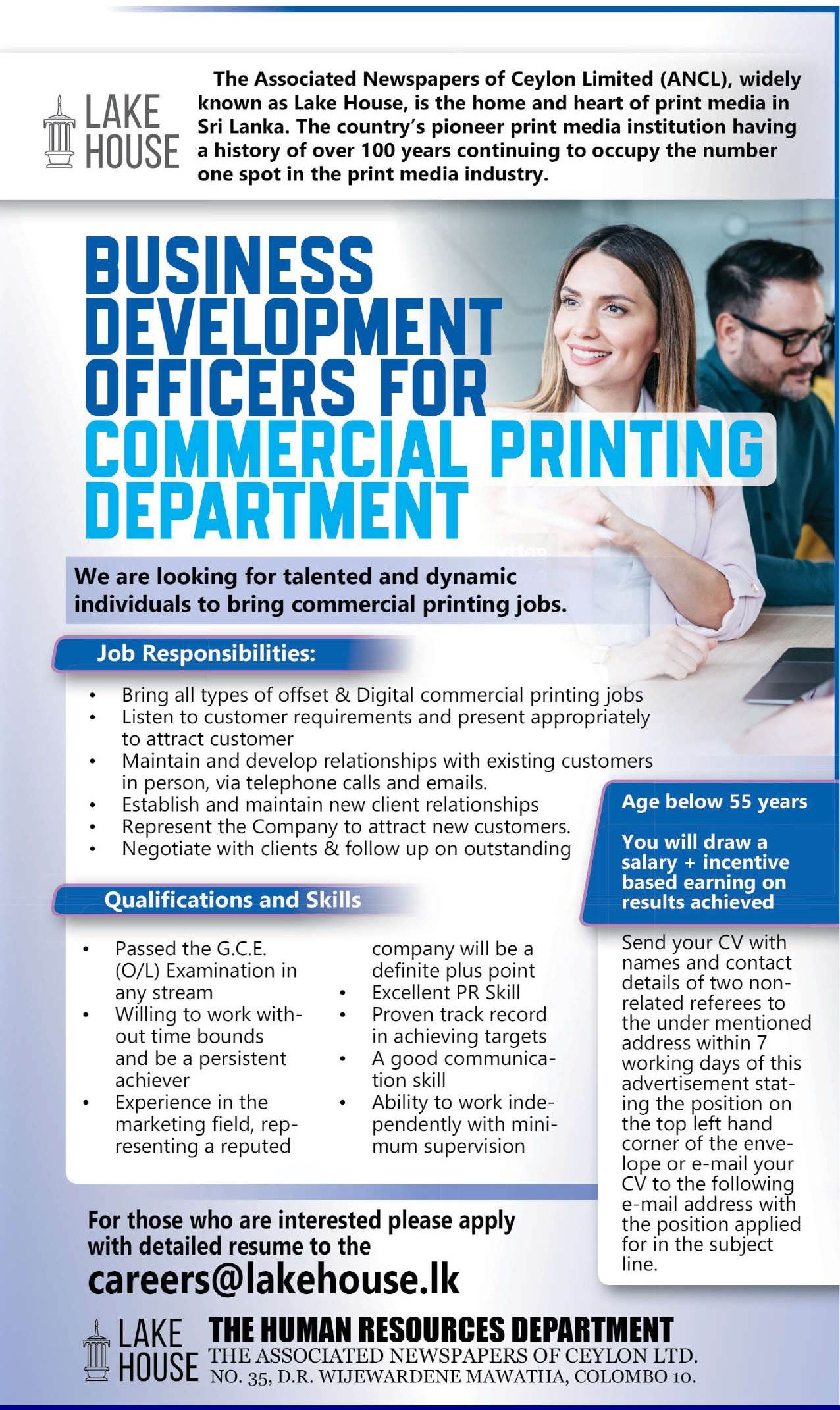 Business Development Officer - Lake House