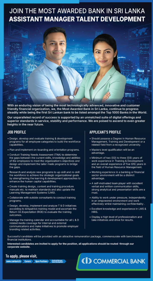 Assistant Manager - Commercial Bank of Ceylon PLC