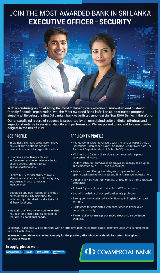 Executive Officer - Commercial Bank of Ceylon PLC