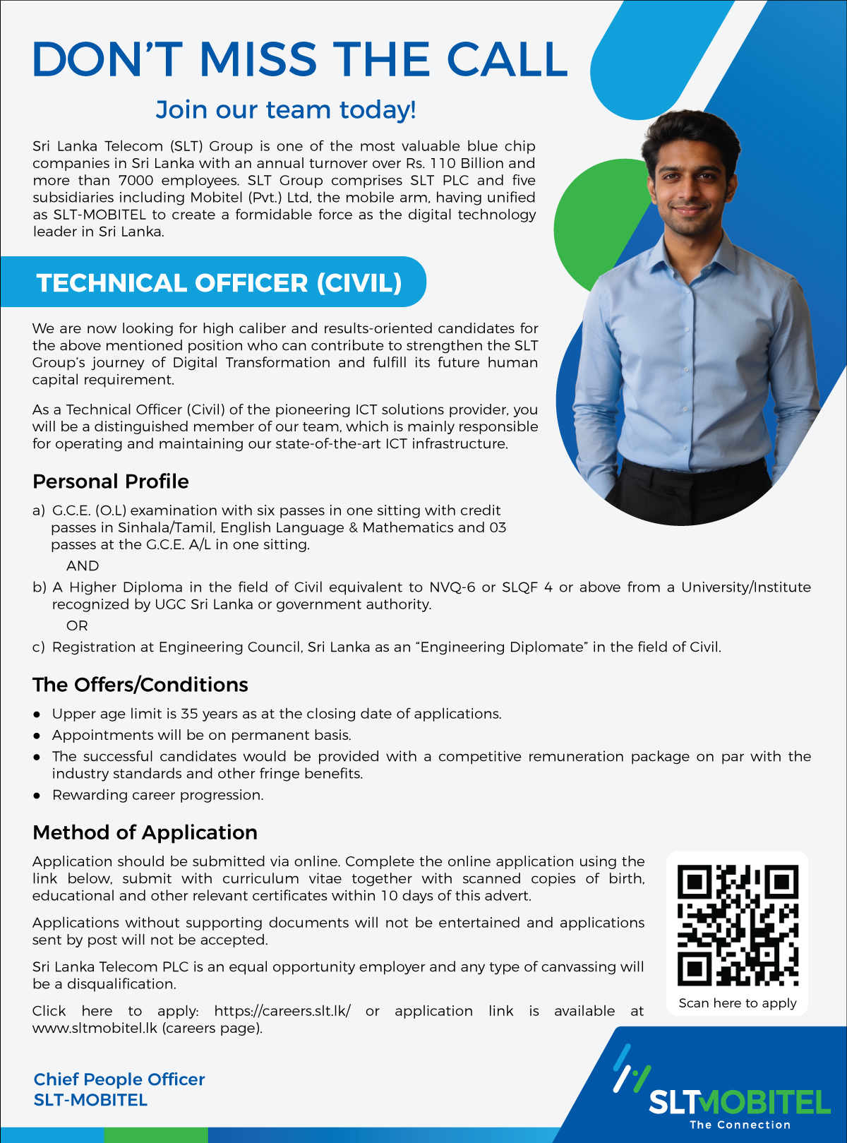 Technical Officer (Civil) - Sri Lanka Telecom