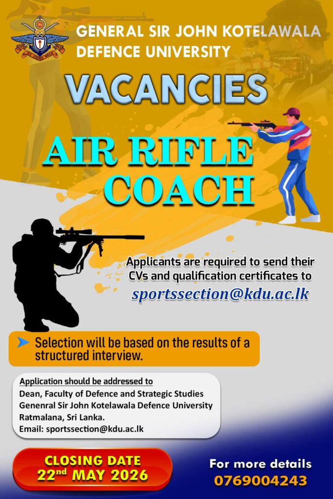 Air Rifle Coach - General Sir John Kotelawala Defence University