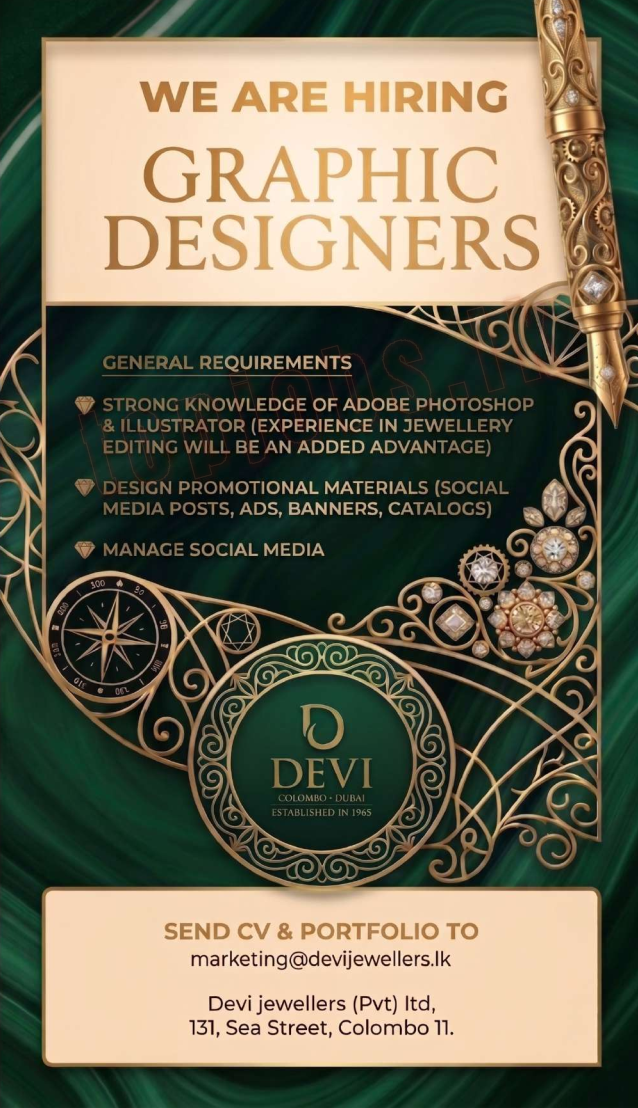Graphic Designer - Devi Jewellers (PVT) LTD