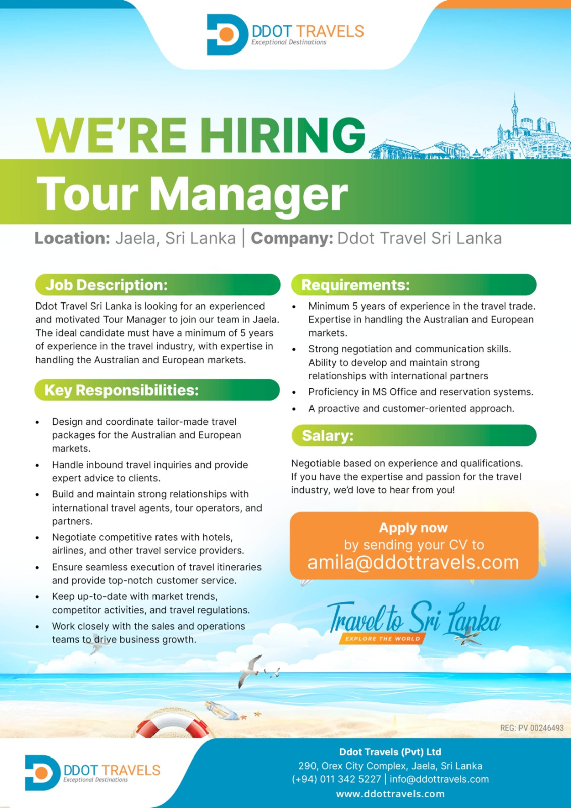 Tour Manager - Ddot Travels Pvt Ltd