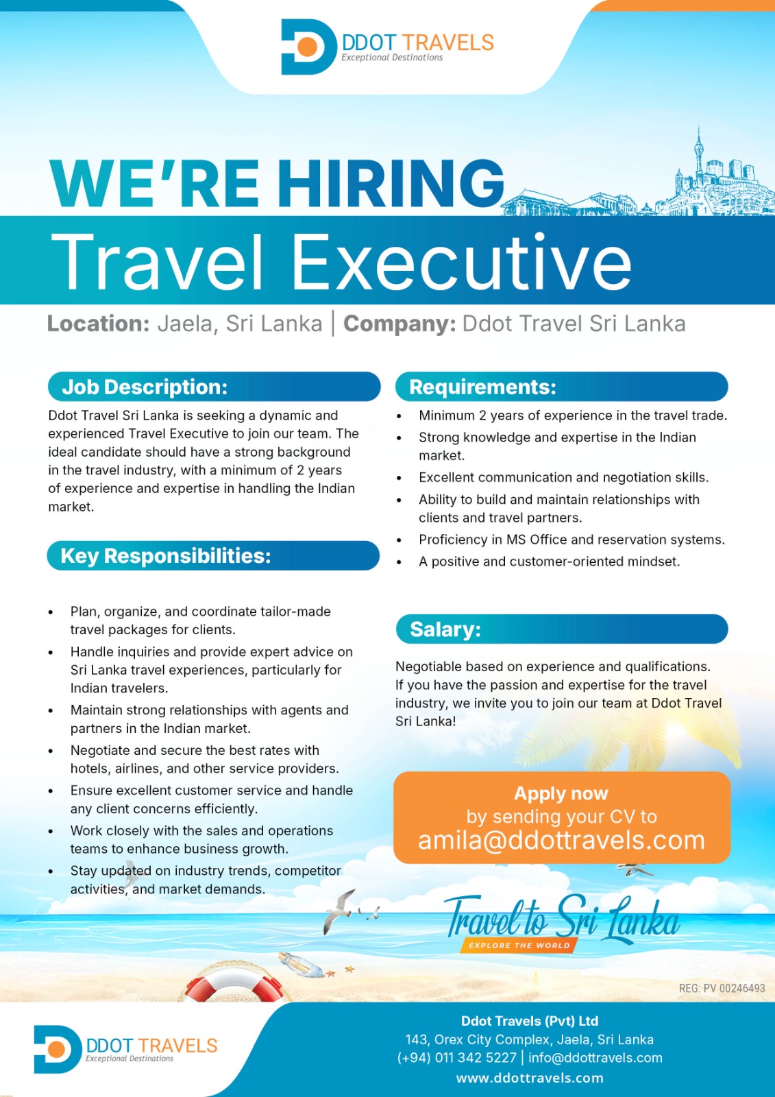 Travel Executive - Ddot Travels Pvt Ltd
