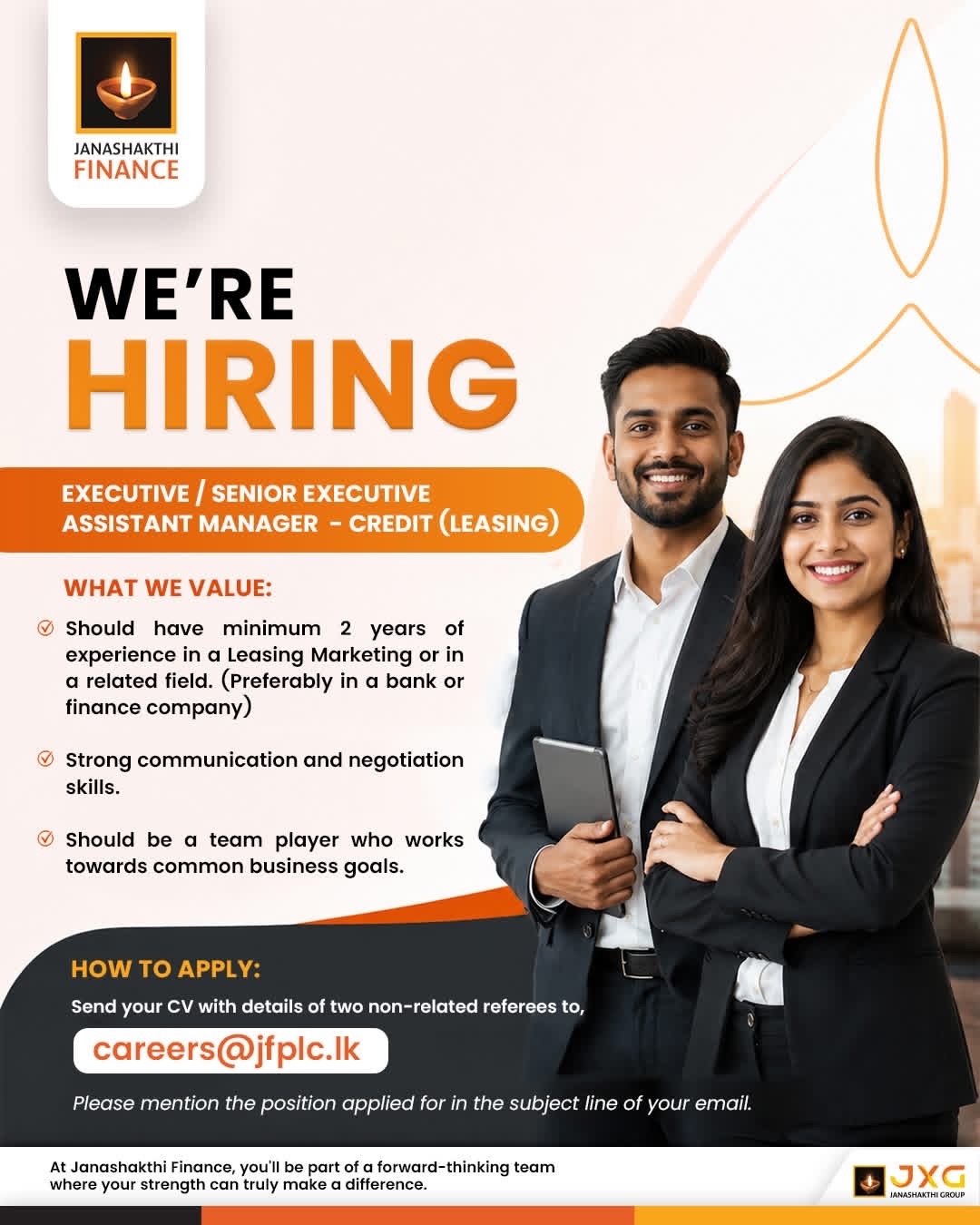 Executive, Senior Executive - Janashakthi Finance