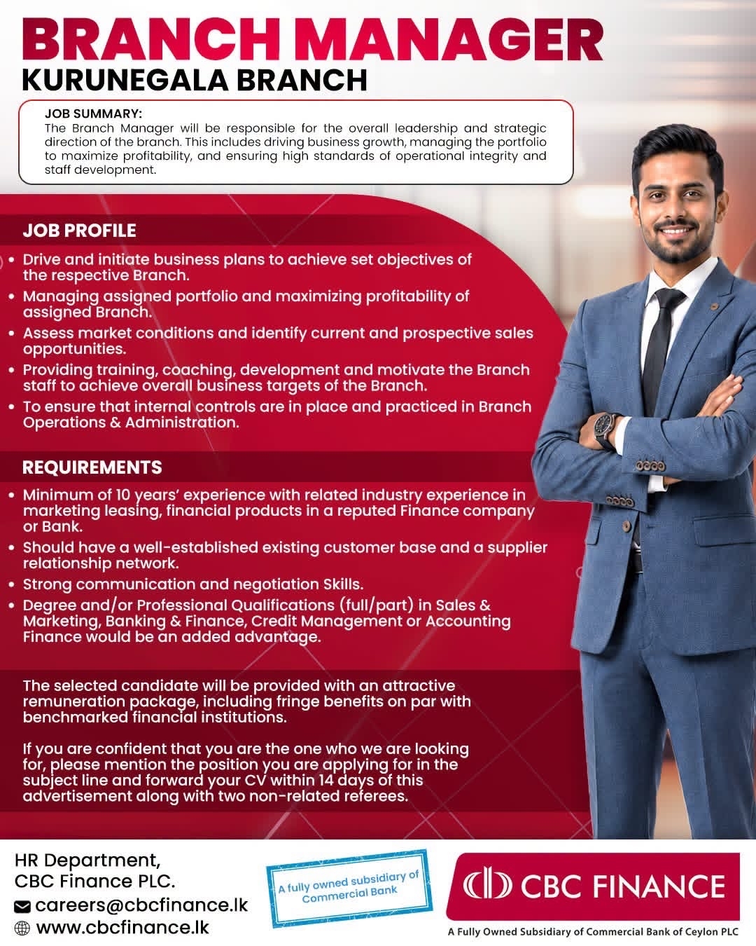 Branch Manager - CBC Finance Ltd
