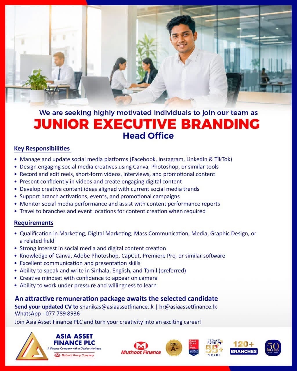 Junior Executive Branding - Asia Asset Finance PLC