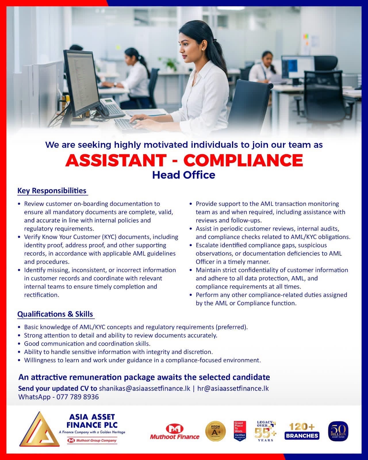 Assistant - Asia Asset Finance PLC