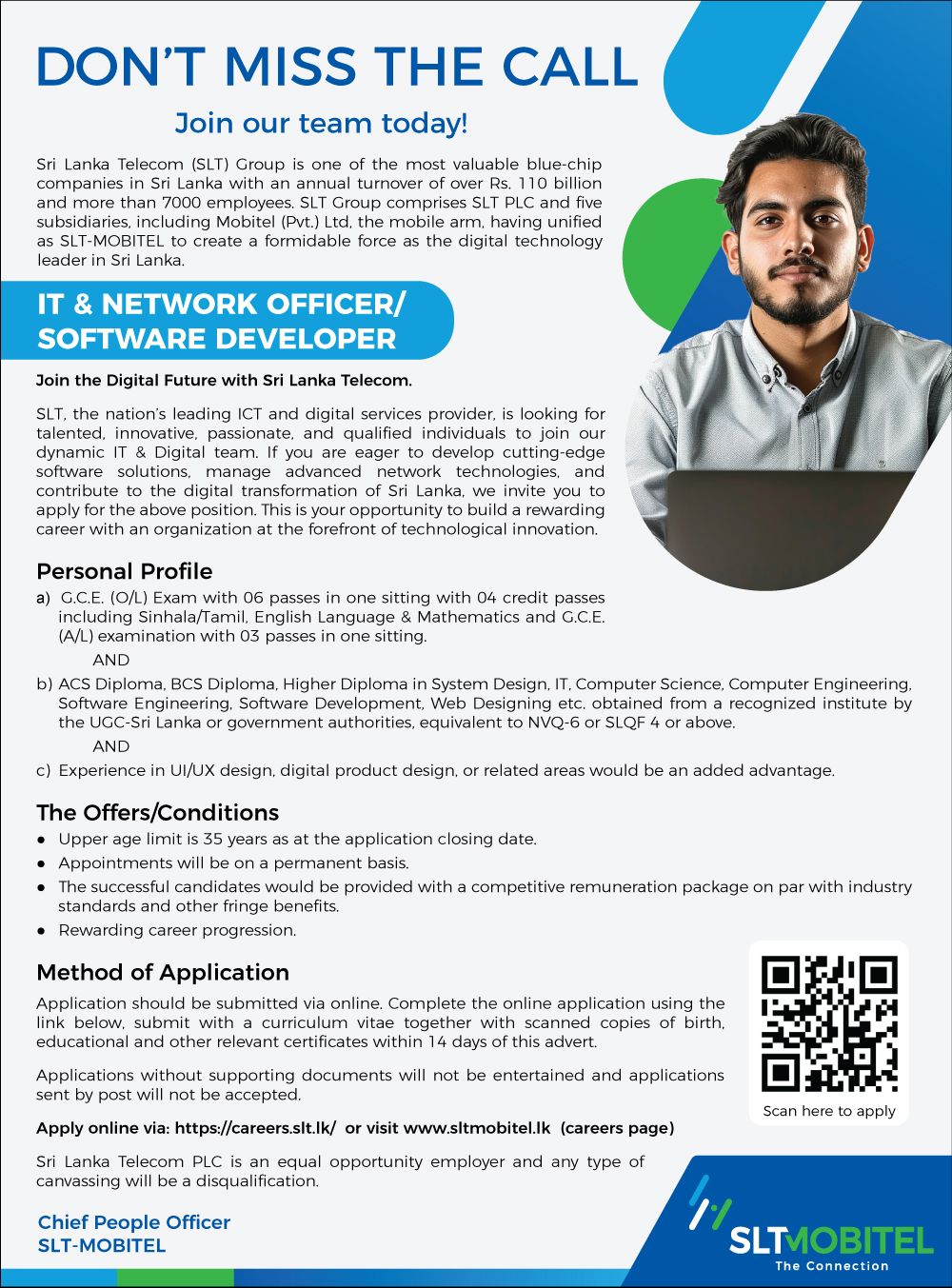 IT & Network Officer, Software Developer - Sri Lanka Telecom