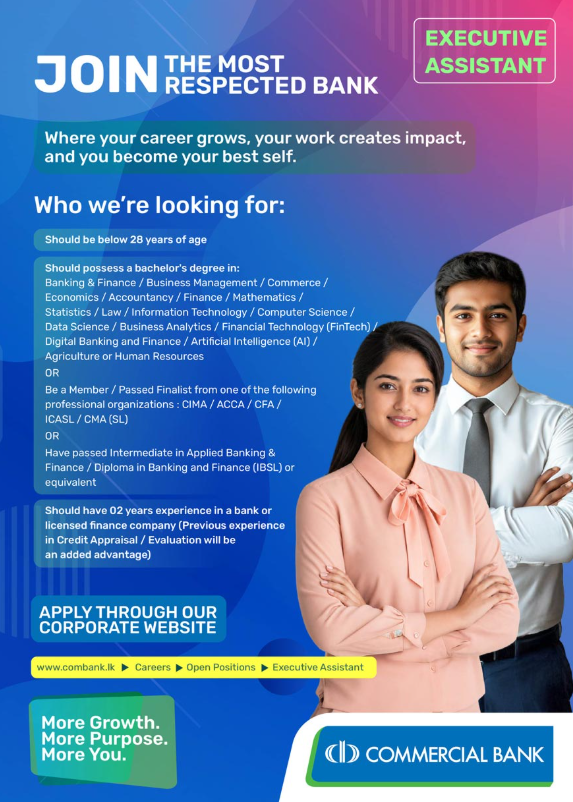 Executive Assistant - Commercial Bank of Ceylon PLC
