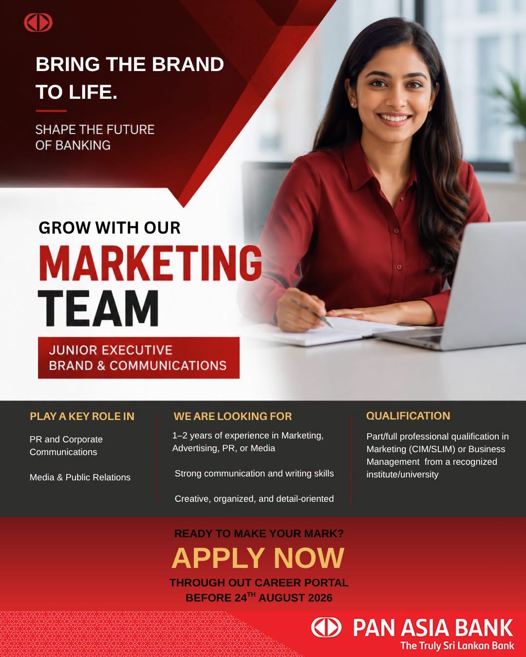 Junior Executive - Pan Asia Bank