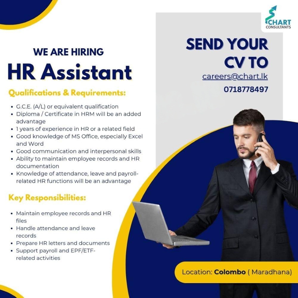 HR Assistant - Chart Consultants (Private) Limited