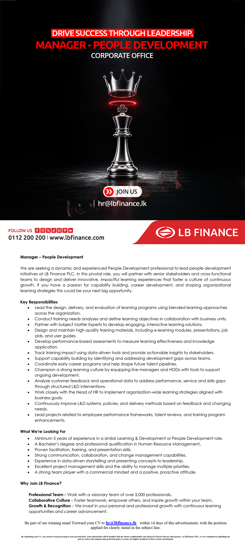 Manager - LB Finance PLC