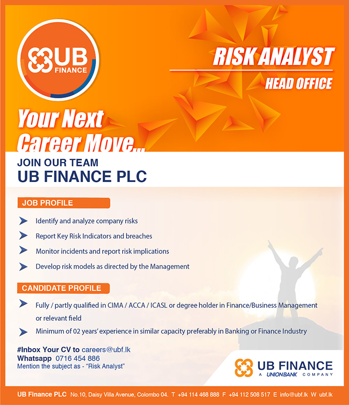 Risk Analyst - UB Finance PLC