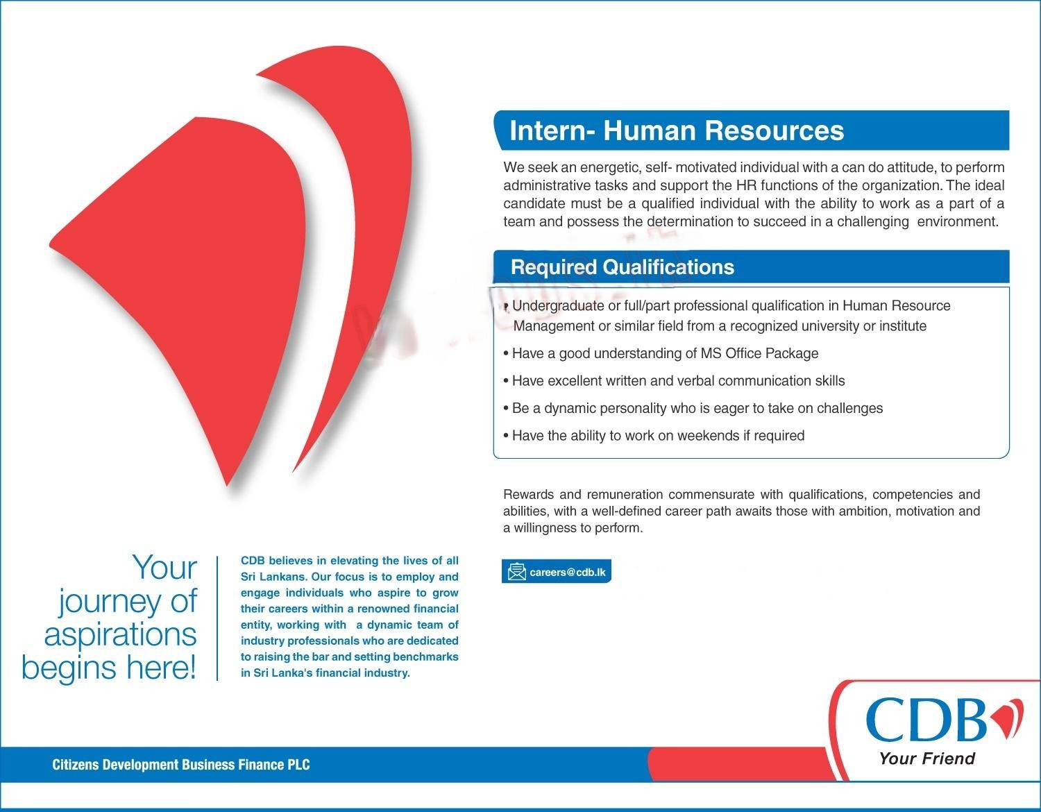 HR Intern - Citizens Development Business Finance PLC